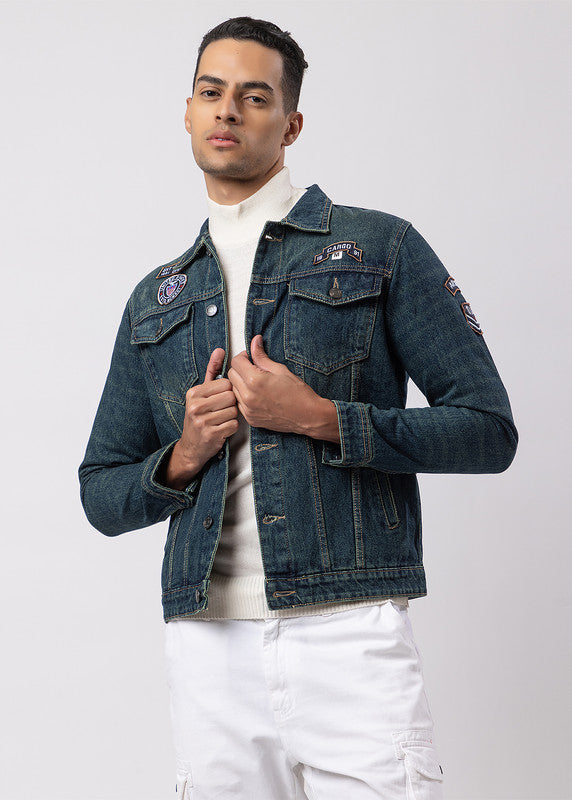 Men's Cargo Denim Jacket
