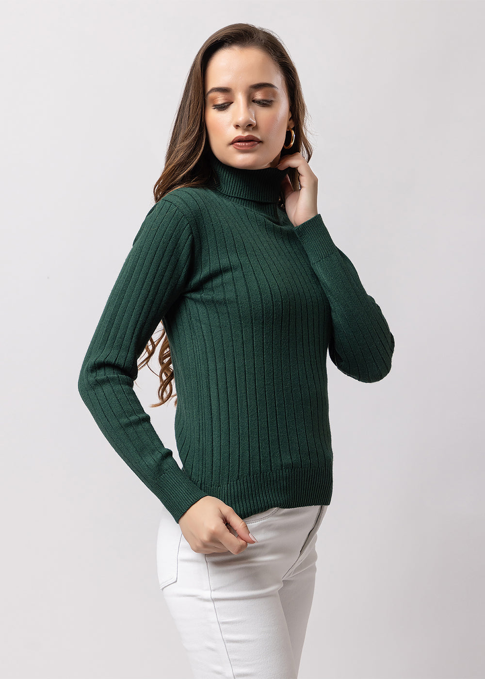 Ribbed Turtleneck Sweater Long Turtle Neck Glamorous Turtle Neck