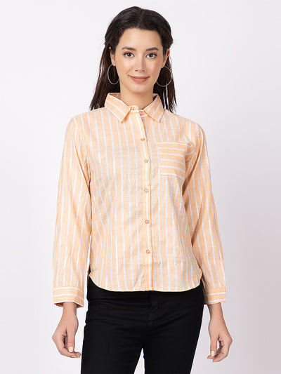 FULL SELEEVE SHIRT COLLAR FRONT BUTTON WITH POCKET