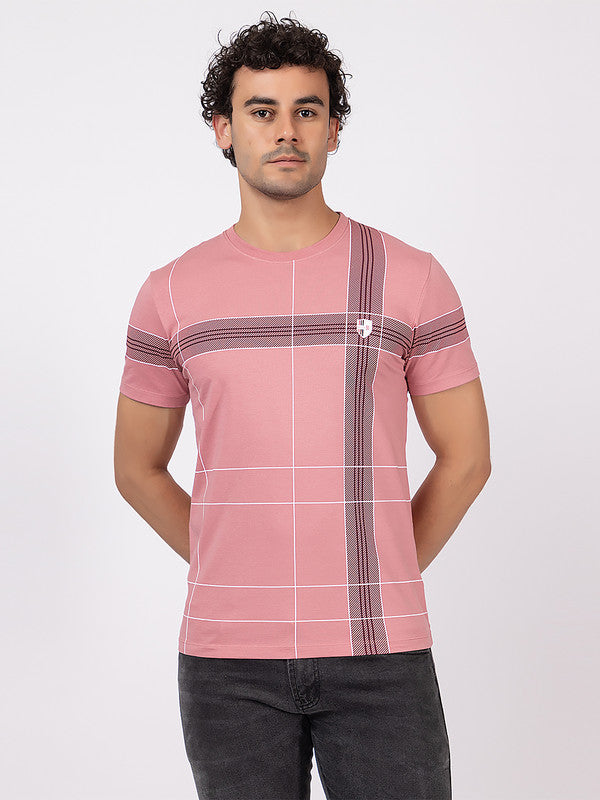Men's Criss-Cross Print Roundneck
