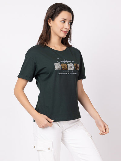 COTTON SINKER R/N TEE WITH FRONT PRINT