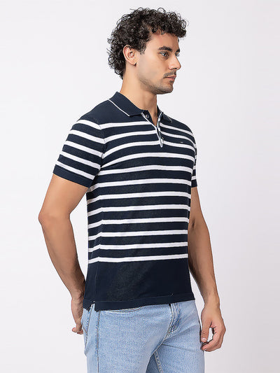Horizontal Striped Classic Polo