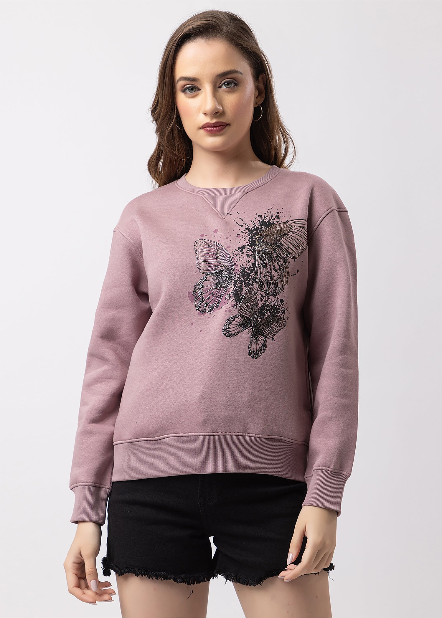 Women's Butterfly Print Sweatshirt – OCTAVE CLOTHING PRIVATE LIMITED