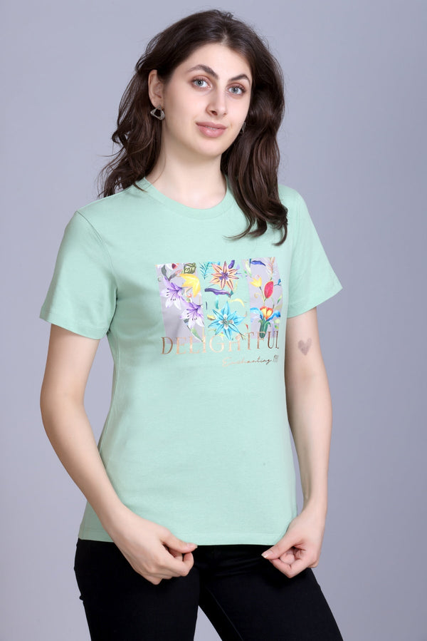 COTTON PIQUE POLO T-SHIRTWomen's Crew-Neck Graphic Tee