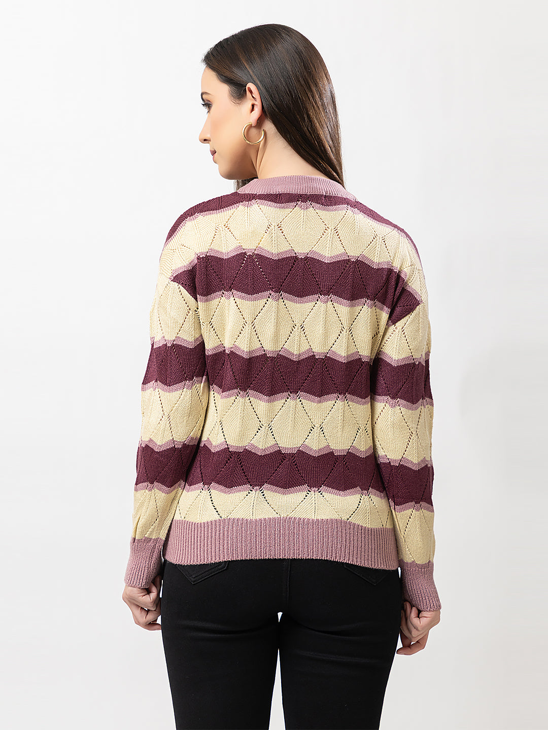 Buy Women's Crew-Neck Striped Sweater Online – OCTAVE CLOTHING PRIVATE ...