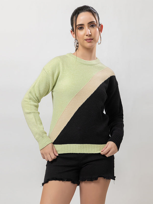 Women's Multicolour Full Sweater